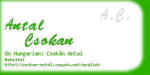 antal csokan business card